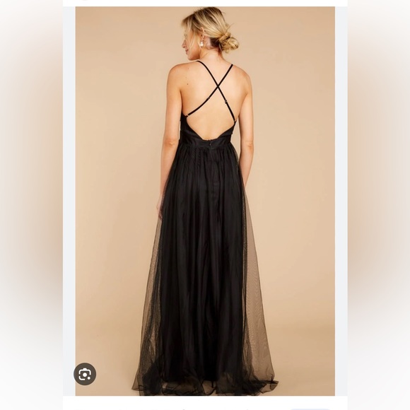 Black Tulle Maxi Dress - Picture 2 of 2